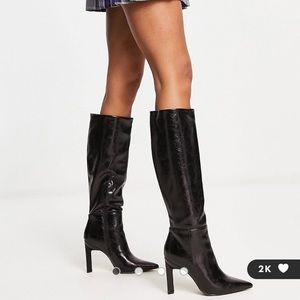 Black Knee High Boots